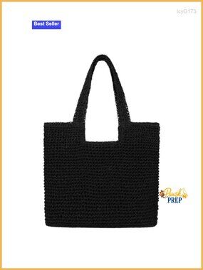 Handwoven Straw Beach Tote Bag Large Women Shoulder Hobo Summer Purse
